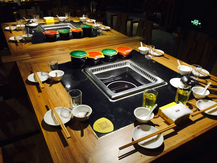 電磁爐無煙火鍋桌